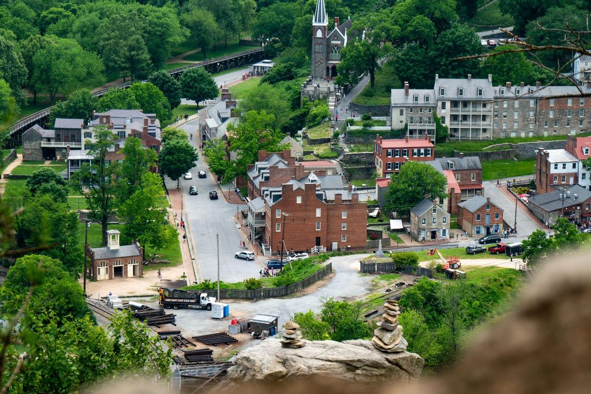 Loan Credit Repair in Calhoun County, West Virginia — historic Harpers Ferry from above